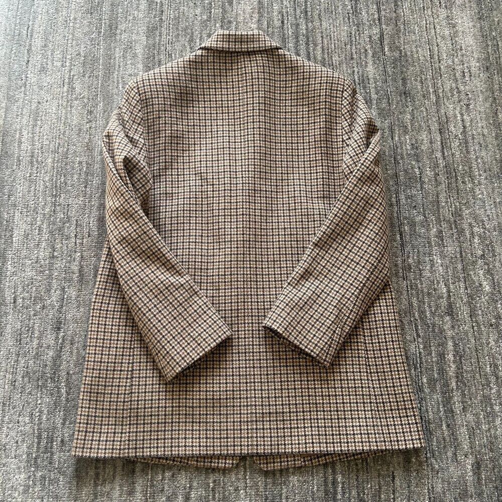 Everlane The Oversized Blazer in Camel Houndstooth, Wool Blend, Size 8 - Picture 3 of 11